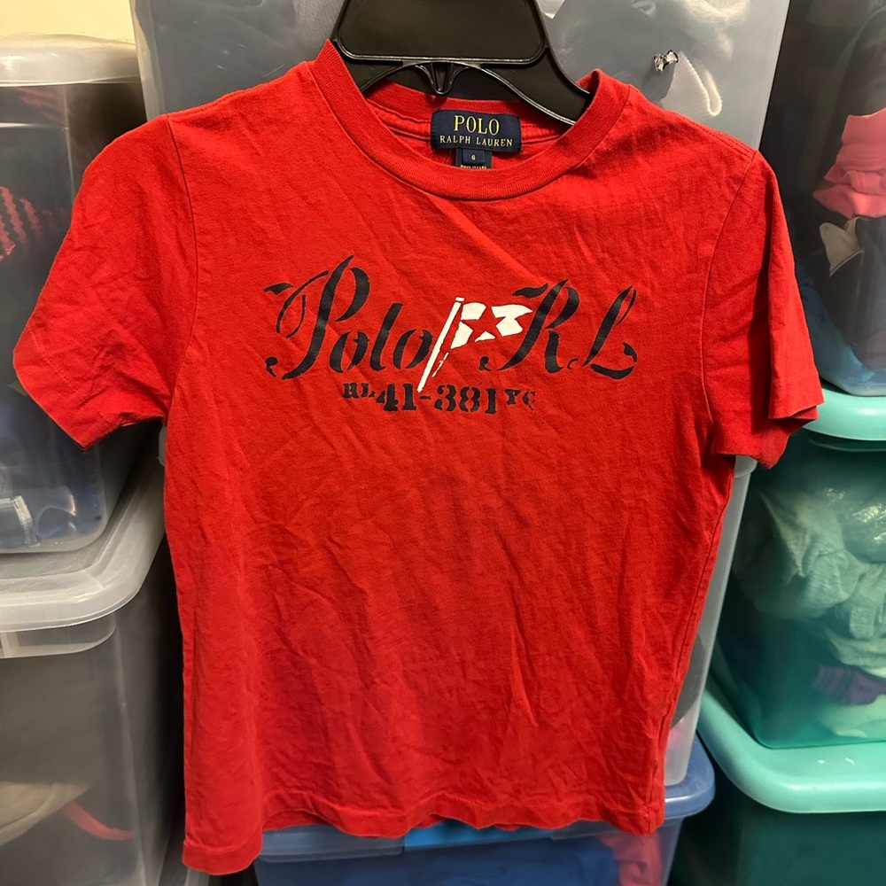 4/$50 Ralph Lauren Polo Graphic Tee Boys 6